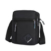 Black men's lightweight crossbody sling bag with multiple zip pockets