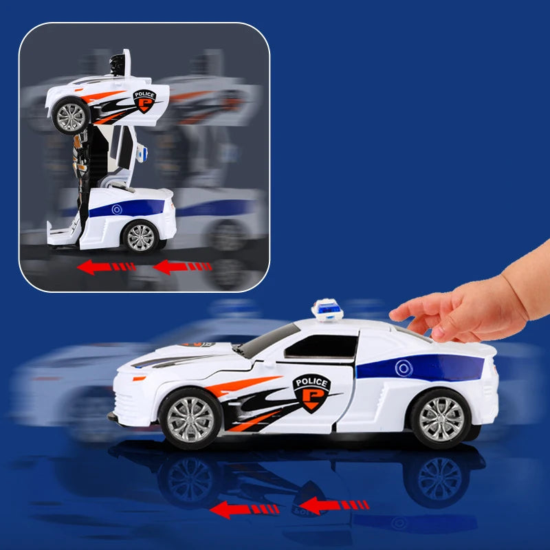 One-Key Transforming Robot Car Toy