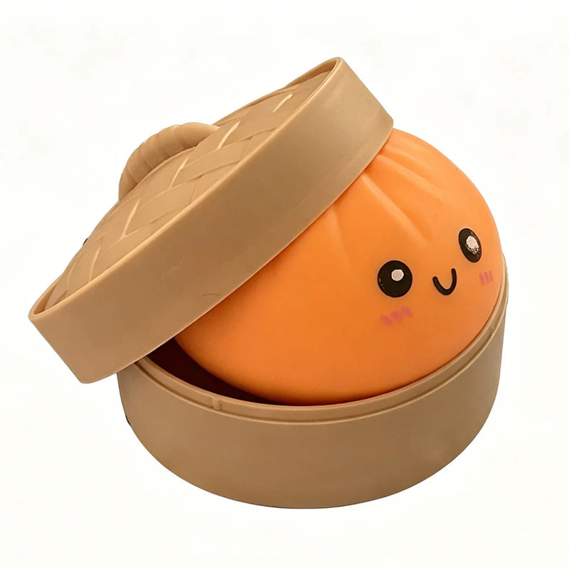 Glitter Dumpling Squishy Toy with Steamer Box