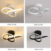 Three versions of a modern circular LED ceiling light fixture in white and black finishes.