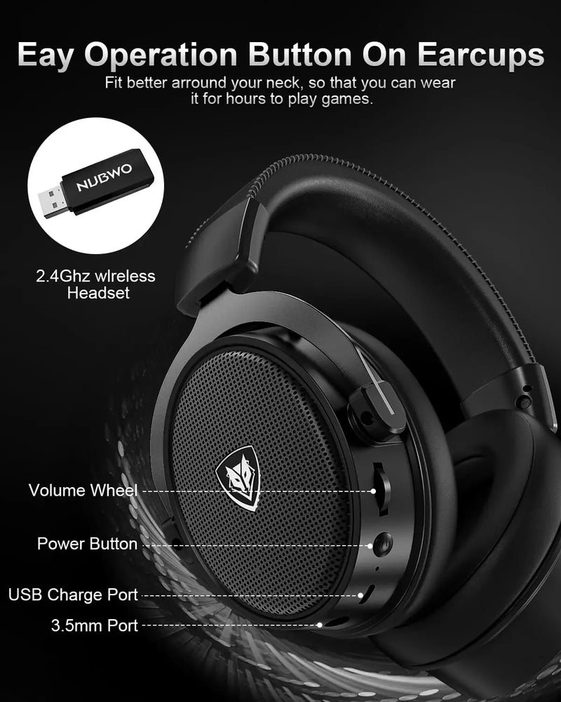 Wireless Gaming Headset with 2.4GHz & Bluetooth