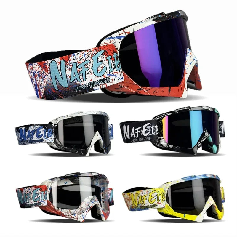 Motocross Goggles with Clear Anti-Fog Lens