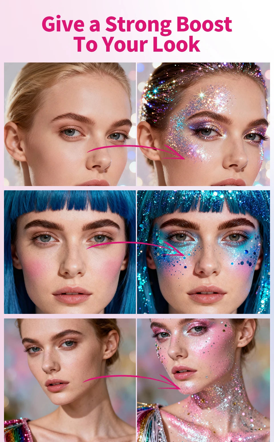 Mermaid Glitter Gel Stick for Face, Hair & Body