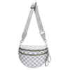 Women's Checkered Fanny Pack with Adjustable Crossbody Strap