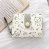Cute Cat Face PU Leather Coin Purse with Wrist Strap