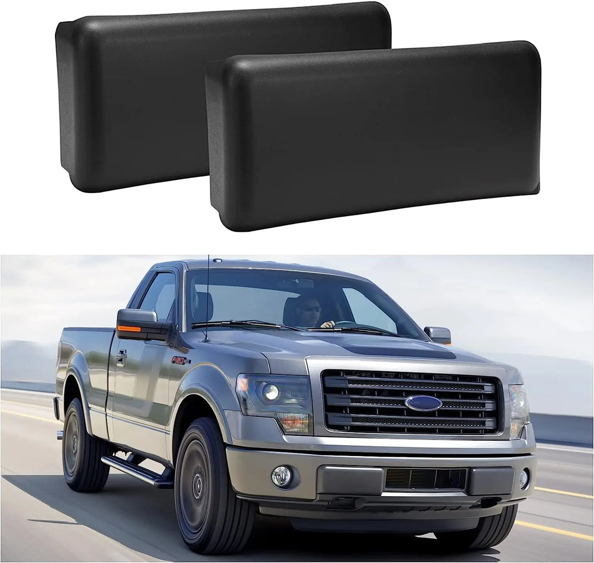 Front Bumper Guard & License Plate Bracket Set for Ford F-150 2009-2014