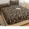 Cozy Plush Fitted Sheet with Leopard Print