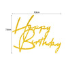 Golden Acrylic Happy Birthday Cake Topper