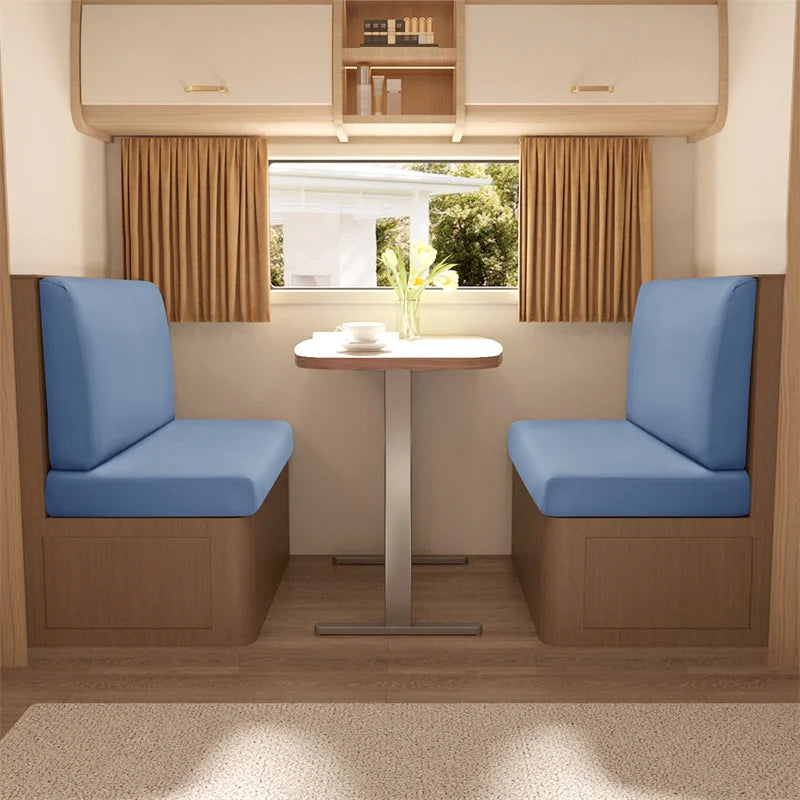 Stretchable RV Dinette Cushion Cover Set - 2 Piece Bench & Backrest Protector