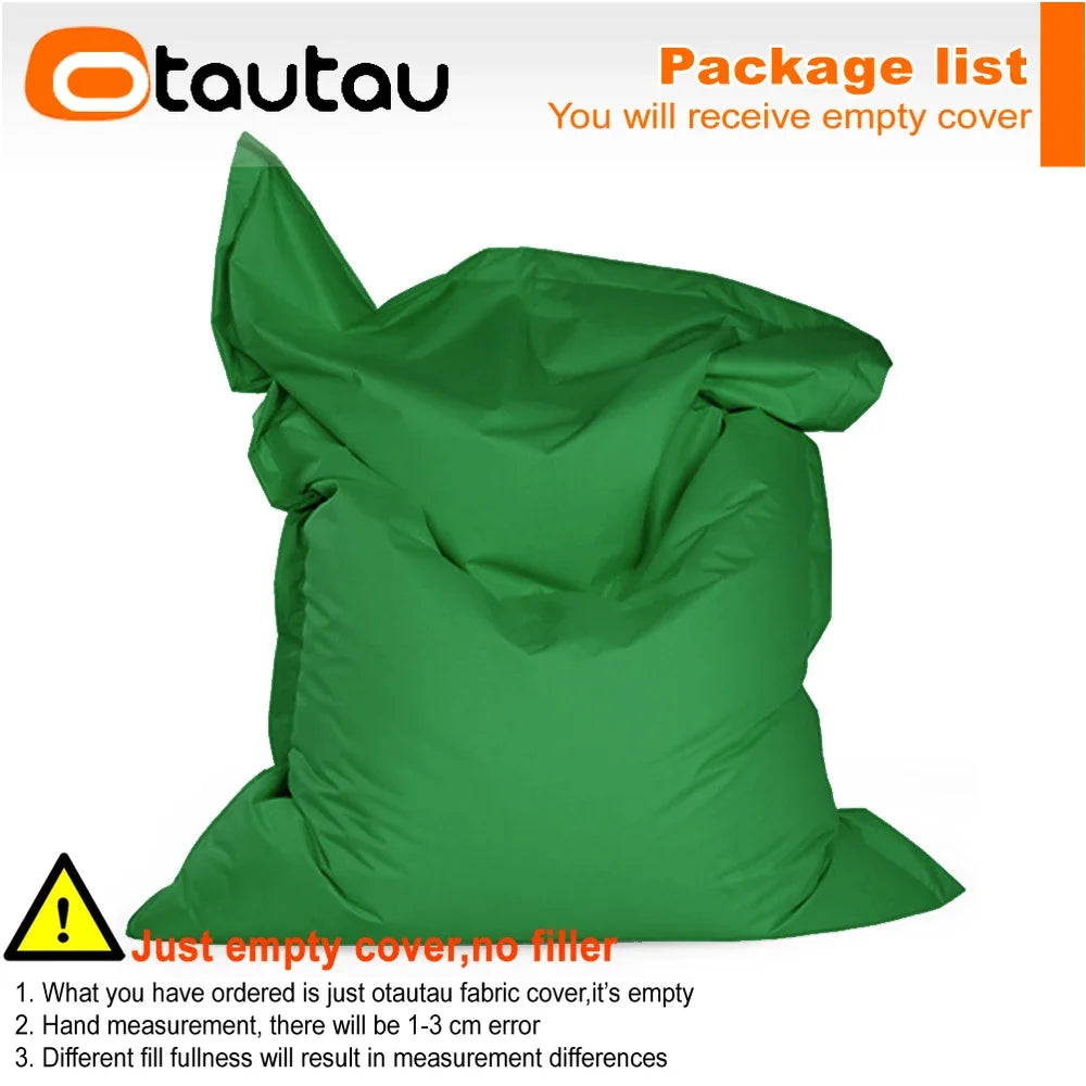 Waterproof Oxford Bean Bag Cover – Large Corner Pouf Shell (Filler Not Included)