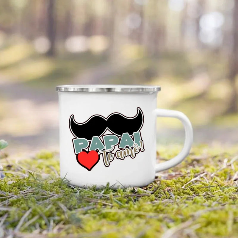 Mug de Camping en Émail « Meilleurs Parents »