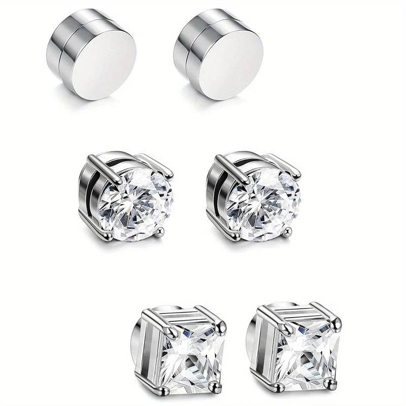 Crystal Magnetic Stud Earrings