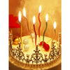 Spiral Birthday Cake Candles, Set of 6 Long Thin Decorative Candles for Cakes and Desserts