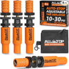 A set of four orange and black auto-stop adjustable tire deflators for 4x4 accessories.