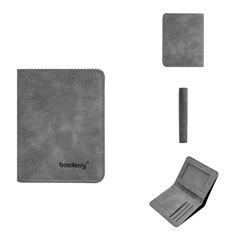 Cartera Minimalista de Piel Sintética con Pinza para Dinero