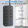 12-in-1 Multi-Port Surge Protector Power Strip