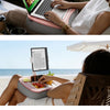 Adjustable Tablet Pillow Stand with Snack Bowl & Foldable Arm