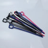 A collection of five replacement ripcord rulers or calipers in various colors, including black, white, blue, and pink.