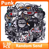 A variety pack of black embroidered punk patches for DIY clothing customization