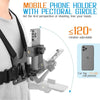 Adjustable Chest Strap Phone Clip Holder for Action Cameras and Smartphones