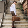 Vintage Embossed Leather Travel Duffle Bag