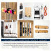 Set of wooden boards and tools for hanging skateboards and snowboards