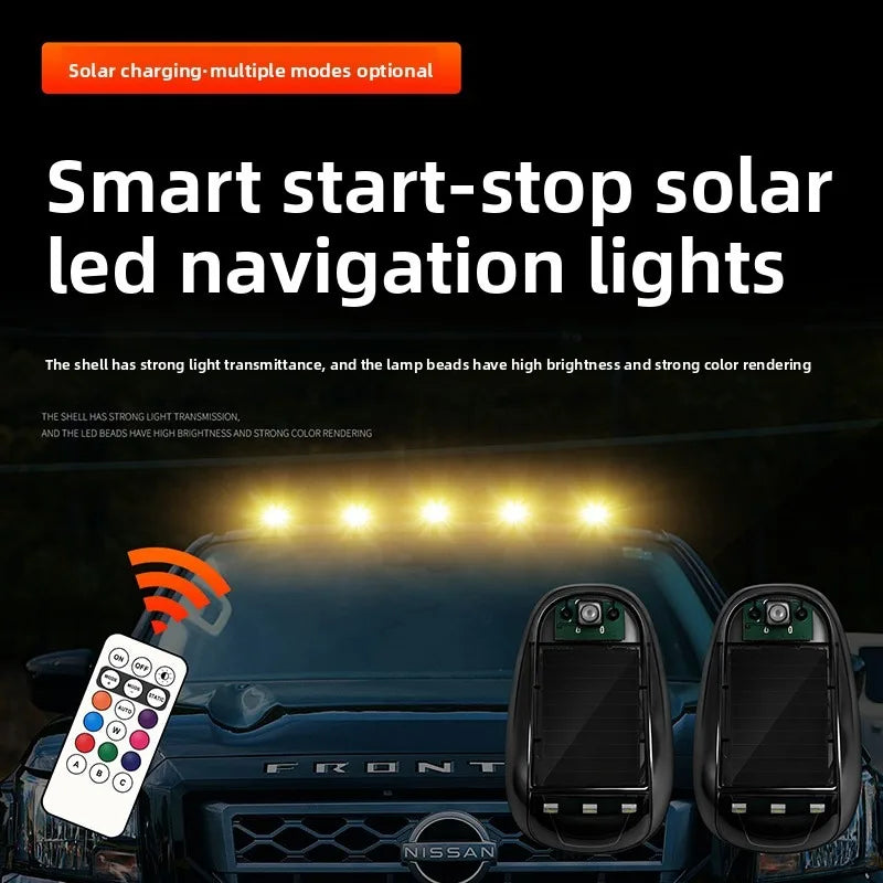 Solar-Powered RGB Strobe Light for Trucks and SUVs (5-Pack)