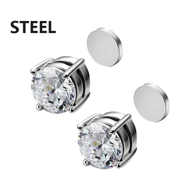 Crystal Magnetic Stud Earrings