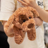 Curly Teddy Dog Plush Pillow – Soft Cuddly Stuffed Animal