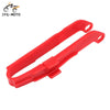 Red motorcycle chain slider guide for Honda XR series motorcycles