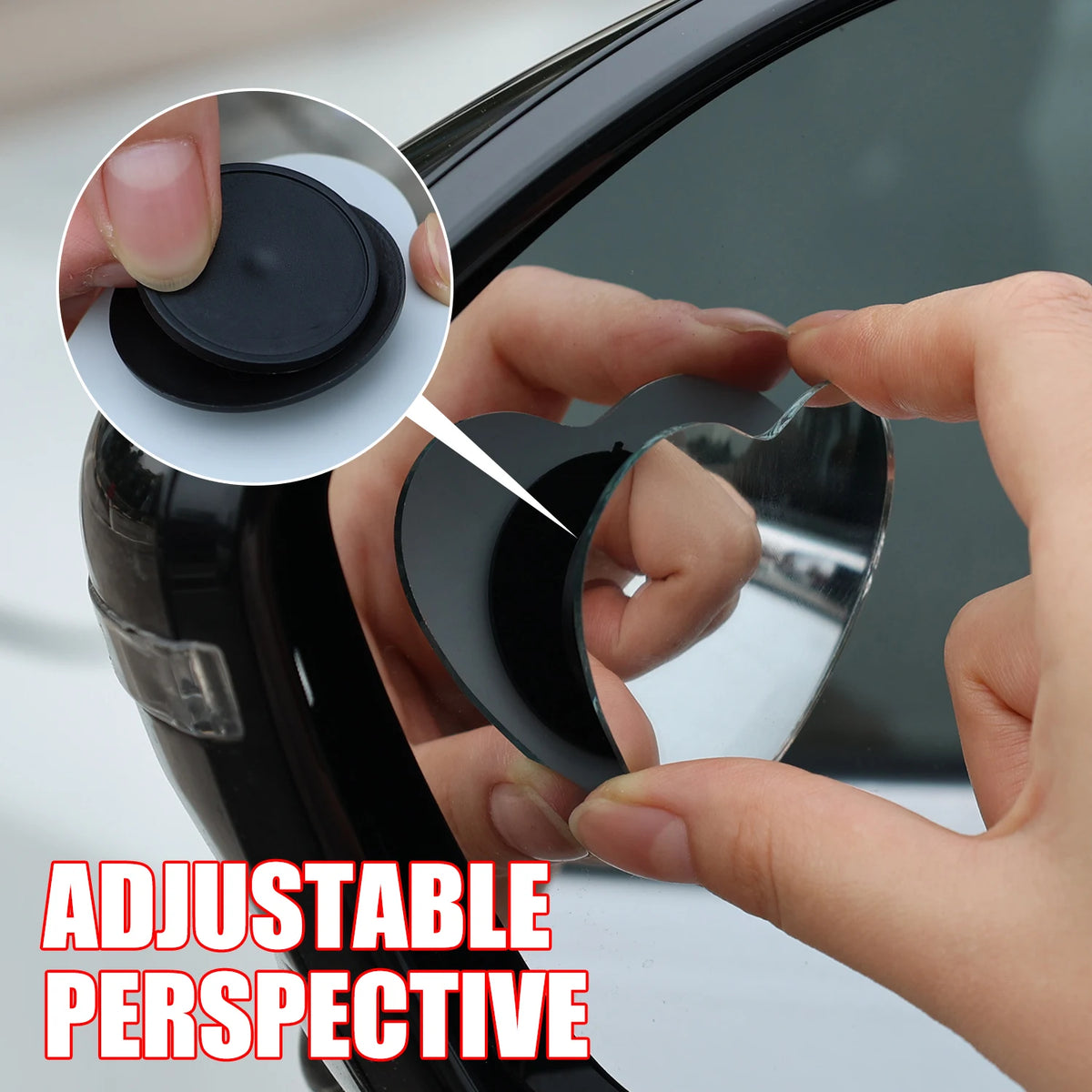 Heart-Shaped Car Blind Spot Mirrors (2-Pack)