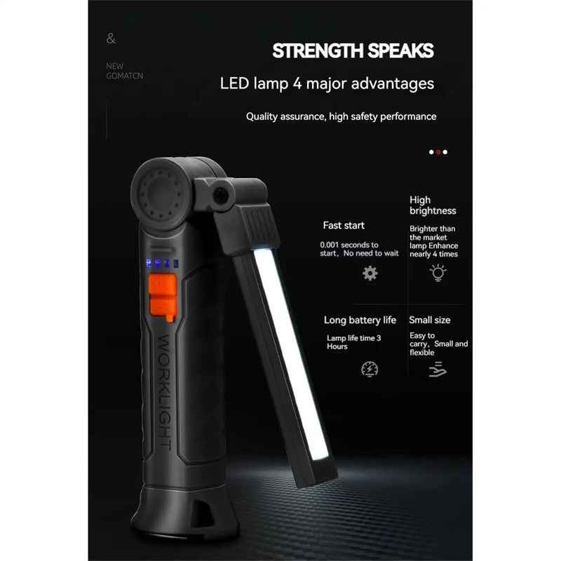 Lampe de travail LED rechargeable avec aimant