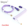 Handcrafted Coiled USB-A to Type-C Cable for Mechanical Keyboards