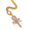 Rainbow Ankh Cross Pendant Necklace