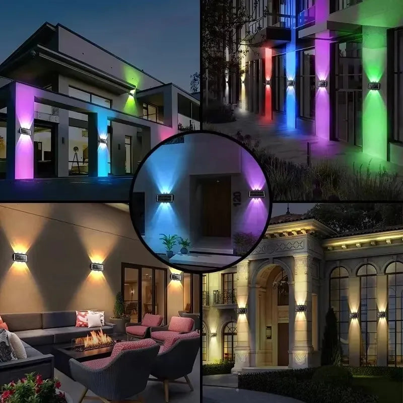 Dual-Direction Solar Wall Light