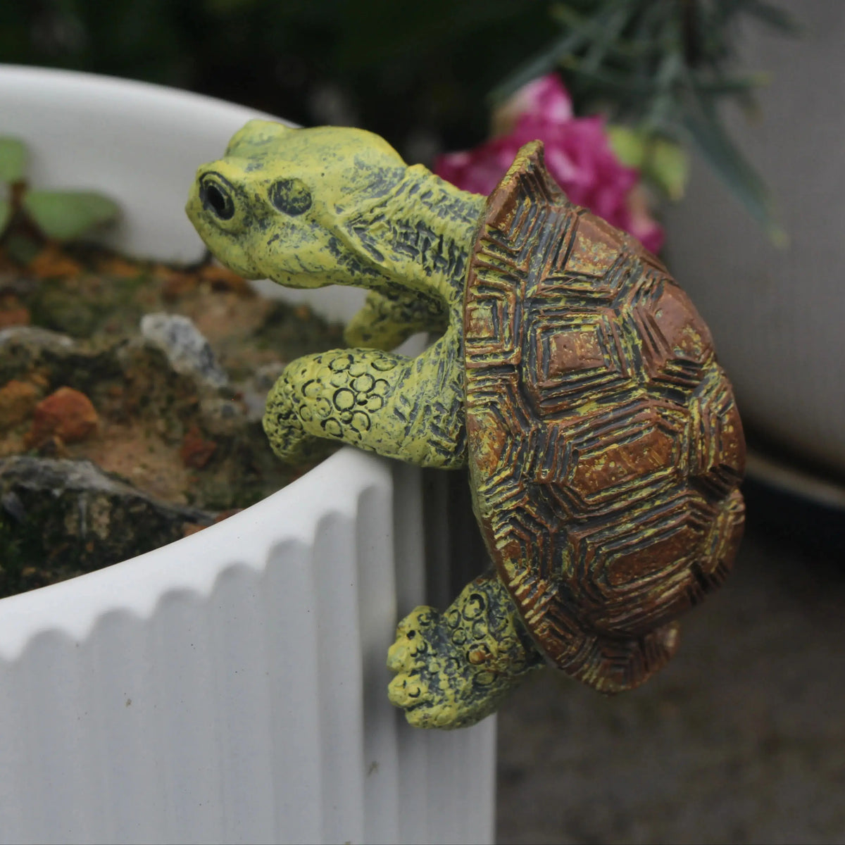 Vintage Climbing Turtle Garden Statue