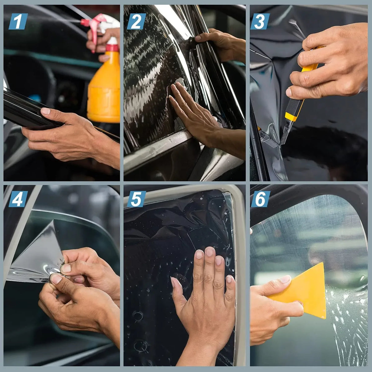 Black Privacy Car Window Tint Film – Heat & UV Blocking