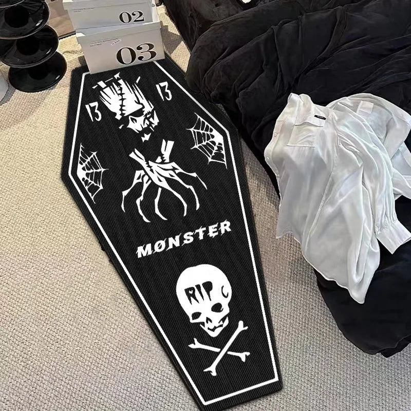 Gothic Skull Print Non-Slip Floor Mat