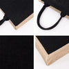 Vintage Jute Shopping Tote Bag with Waterproof Lining