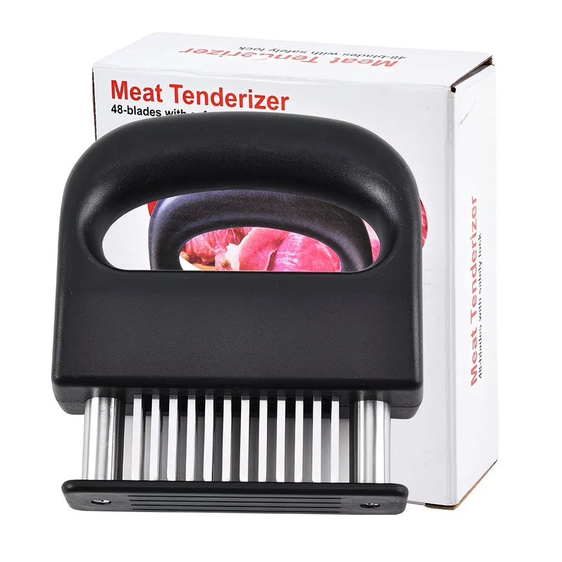 48-Needle Stainless Steel Meat Tenderizer with Safety Guard