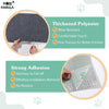 A gray thickened polyester cat scratching mat protector showing its texture and strong adhesion features.