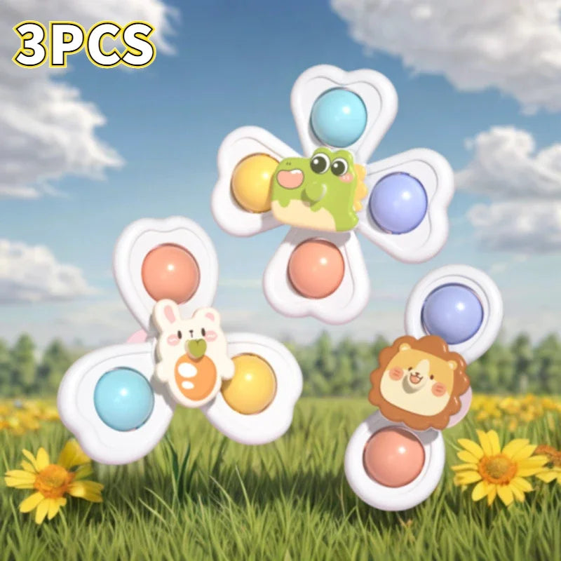 Suction Cup Spinner Bath Toys for Babies and Toddlers