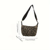 Leopard Print Nylon Crossbody Bag