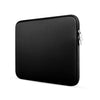 Black universal laptop sleeve with a zipper closure.