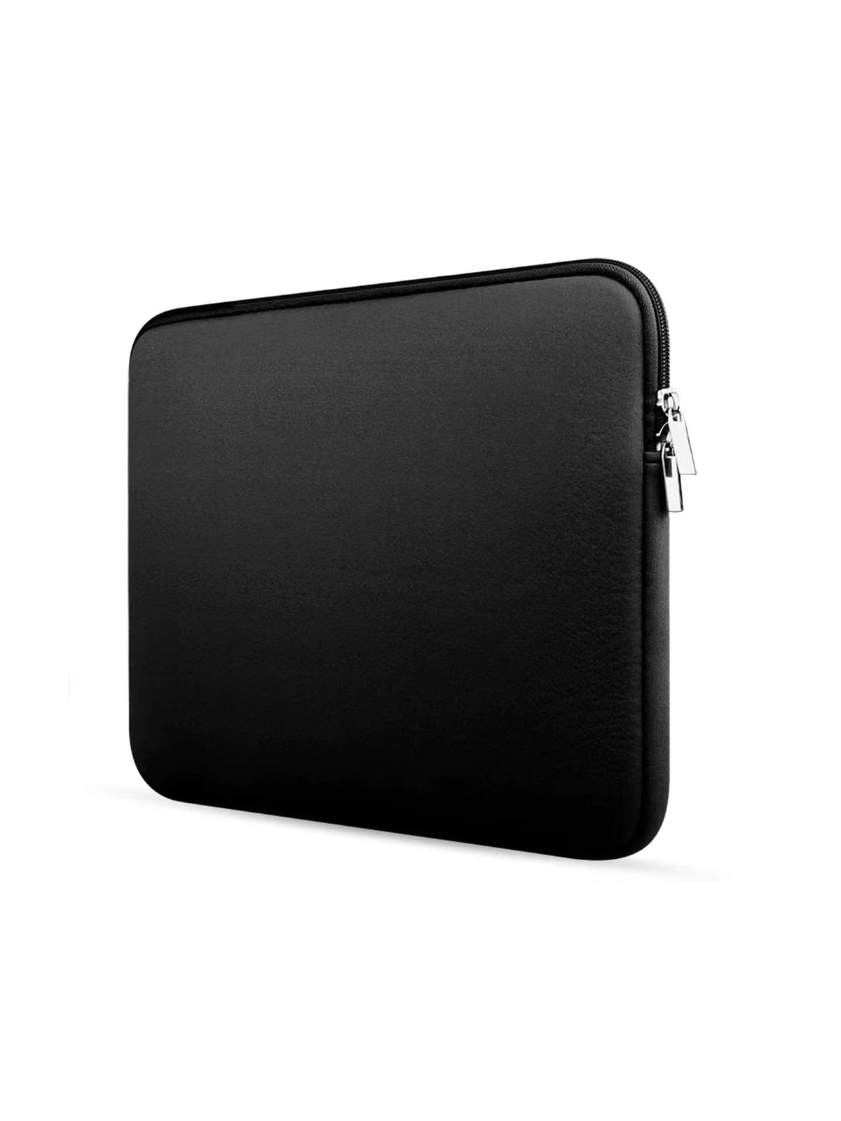 Black universal laptop sleeve with a zipper closure.
