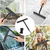 Shower Squeegee with Hanging Silicone Holder for Glass Doors & Mirrors