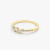 Classic Three-Stone Moissanite Engagement Ring in Sterling Silver