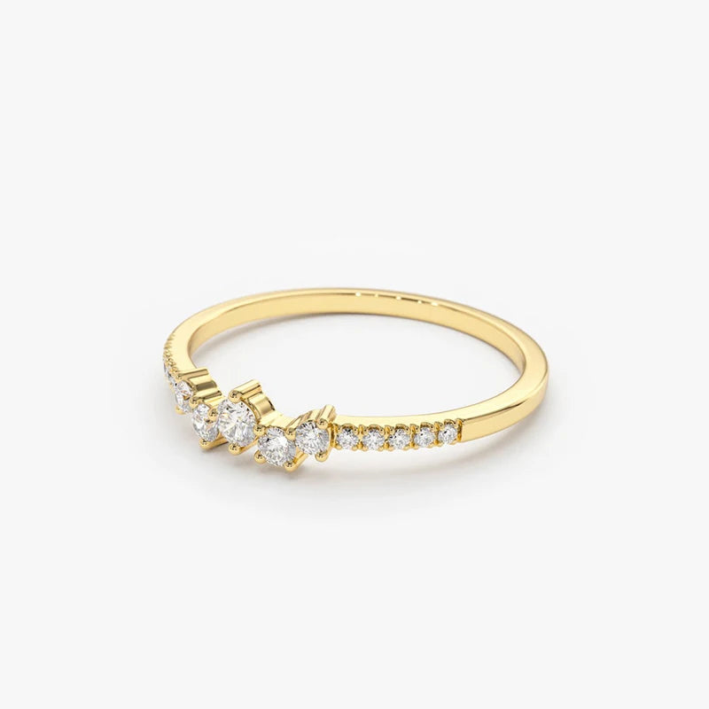 Classic Three-Stone Moissanite Engagement Ring in Sterling Silver