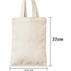 A light beige canvas tote bag with handles, shown from the front and side view.