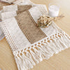 Boho Cotton Tassel Table Runner for Farmhouse & Wedding Decor